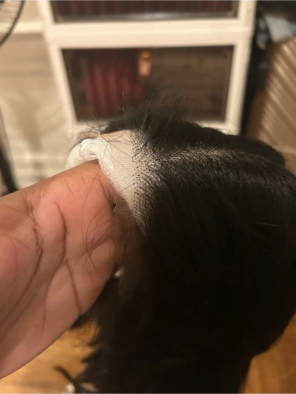 Black Lace Front Human Hair Wig - Natural Black